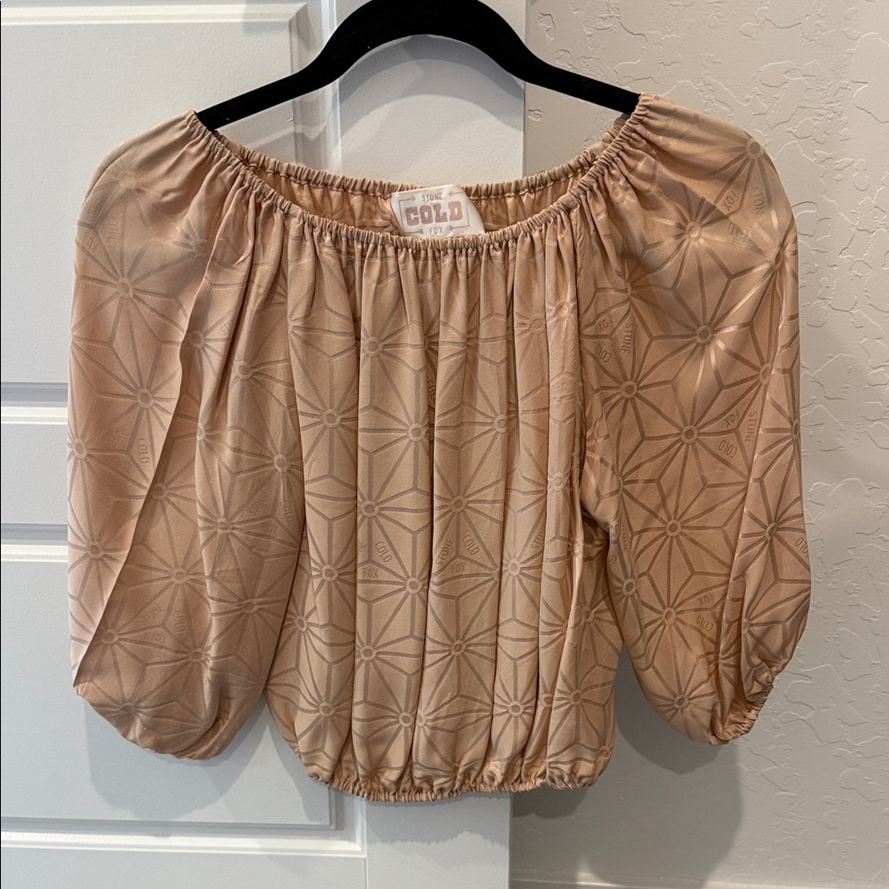 Stone Cold Fox Rose Gold Women's Off-Shoulder Top. Size XS/S
